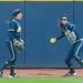 Michigan outfielder junior Nicole Sappingfield makes a play during the first inning of their game against Iowa at Alumni field Saturday, April 20.
Courtney Sacco I AnnArbor.com